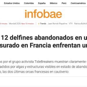Articulo subre TideBreakers y MarineLand Antibes en Francia, Infobae